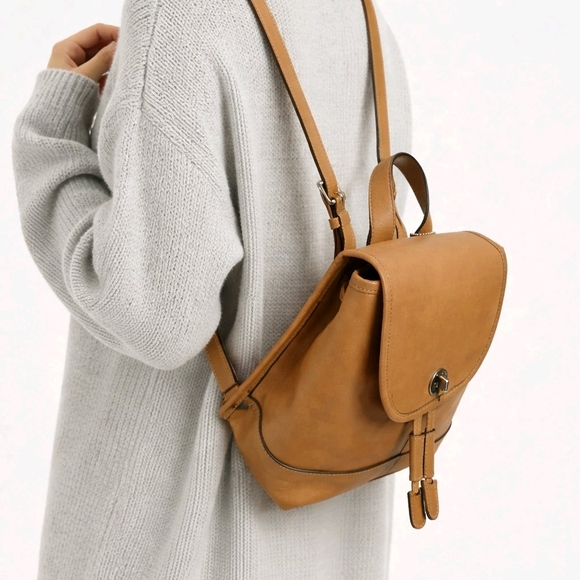 Coach Tan Leather Backpack - Picture 2 of 13